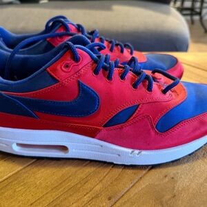 Nike air max 1 satin red blue 11